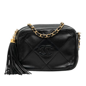 Pre-Loved Chanel CC Quilted Lambskin Tassel Camera Bag